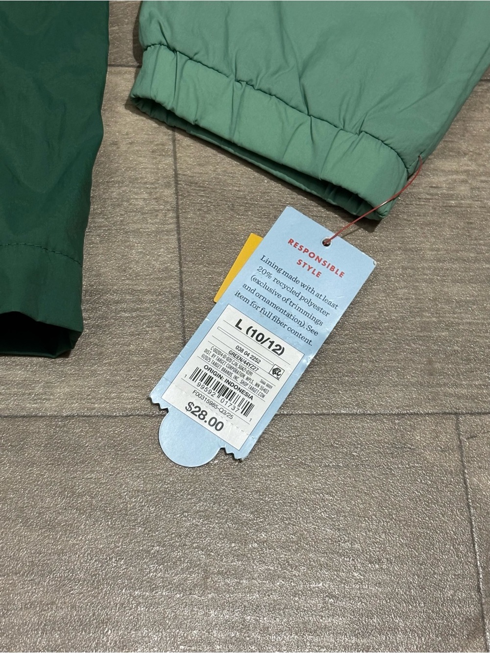 Cat & Jack Boys' Colorblock Windbreaker Jacket Green Size L(10-12) - Picture 7 of 11